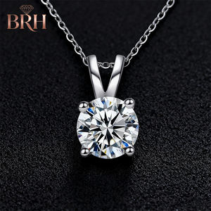 Collar de Moissanita 0.5CT 1CT 2CT 3CT, Collar de Plata de Ley 925 con Certificado Gra - Product Image 2