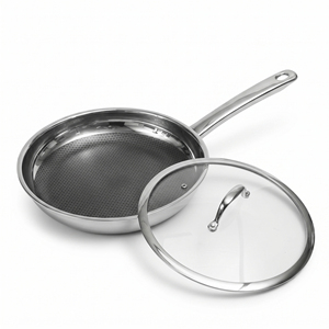 <span class=keywords><strong>Wok</strong></span> Antiadherente de Acero Inoxidable 304 de Grado Restaurante, 28 cm, con Mango de Metal, Uso General para Cocina de Gas e Inducción - Product Image 2