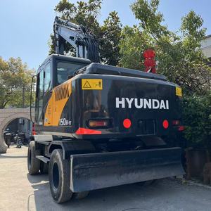 Pompe et engrenage d'excavatrice sur pneus Hyundai 150W-9T d'occasion, 90% NEUF, 15 tonnes, hydraulique, d'origine coréenne, 150W-7 - Product Image 3