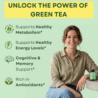 Suplemen Ekstrak Teh Hijau OEM Kapsul Teh Hijau dengan Pil Pembakar Lemak Kopi Hijau untuk Mendukung Metabolisme Energi