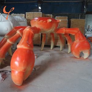 कस्टम-डिज़ाइन किए गए राल फाइबरग्लास मूर्तियां जीवन-आकार केकड़े और उपहार के लिए समुद्री पशु कला - Product Image 3