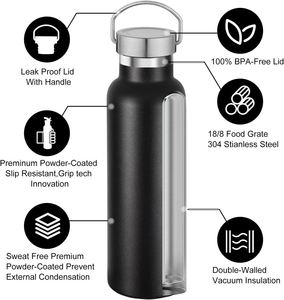 Custom logo Double Wall Vacuum Reusable Travel Metal Flask Hot Sale Insulated Hiking Sports Standard Mouth Water <b>Bottle</b> - Product Image 4