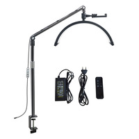 Lampe LED de bureau cantilever en forme de demi-lune de 24 pouces, 40W, lumière d'appoint pour tatouage, sourcils, nail art, extension de cils
