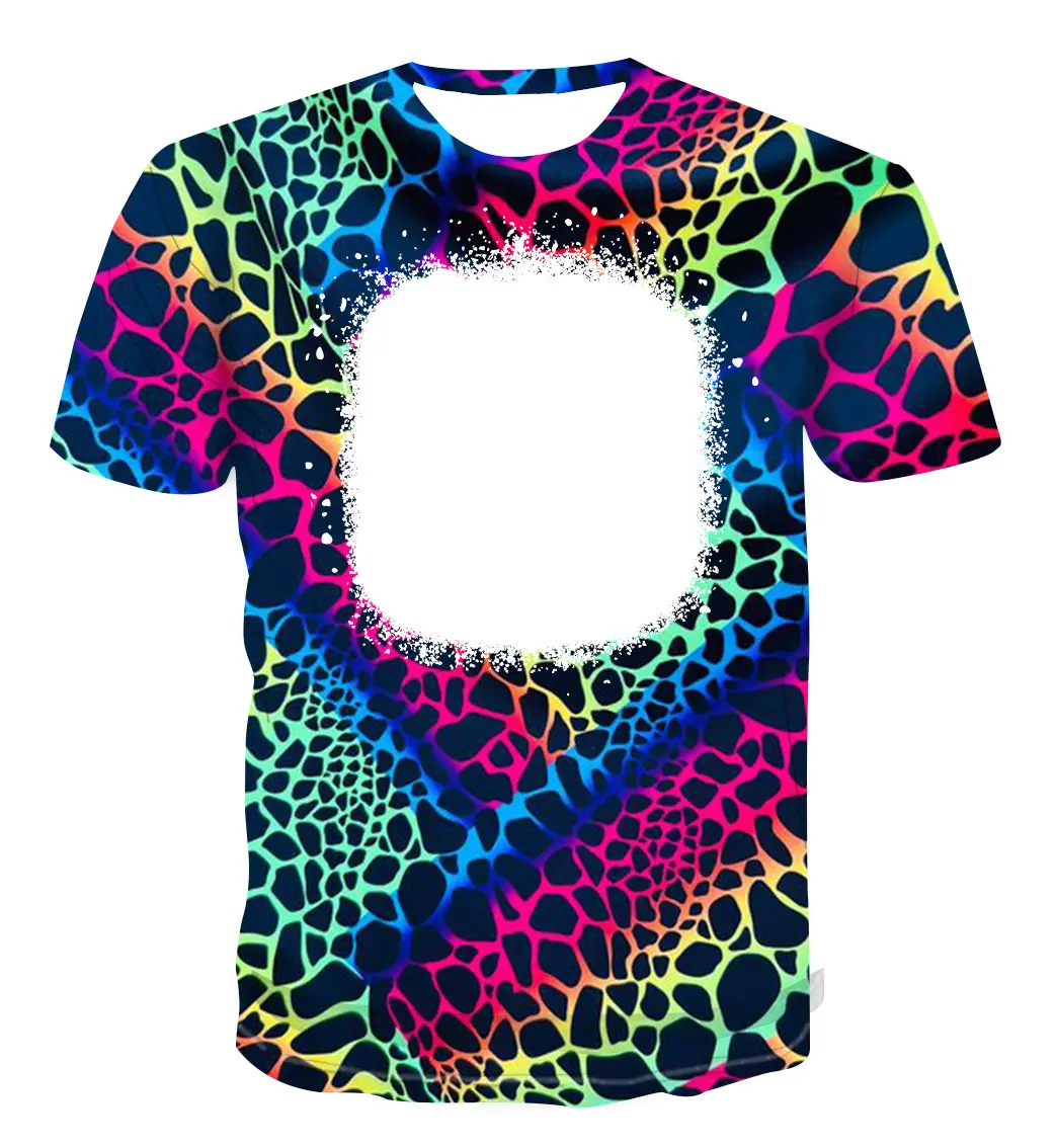 Sublimation Blank Print Polyester Quick Dry Clothes Colorful T shirt Tie Dye Plain Sports Clothing T-shirt For Adults Kids