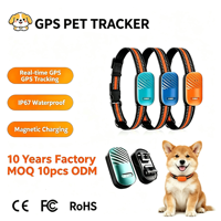 Collier GPS universel 4G pour animaux de compagnie, étanche IP67, localisateur en temps réel Beidou, dispositif anti-perte avec géolocalisation pour chiens et chats