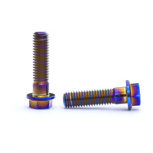 Perno hexagonal de titanio anodizado GR5 con cabeza de brida para motocicleta M8*45 - Product Image 6
