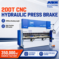 Prensa Plegadora Hidráulica CNC ADH de 200T y 3200mm para Doblado de Láminas Metálicas y Conformado de Placas de Acero