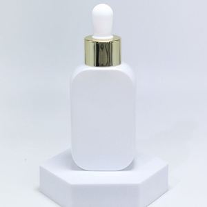 Wholesale Square Essential Oil Serum Glass with White Dropper <b>30ml</b> Beauty Cosmetic <b>Bottle</b> <b>Perfume</b> Glass Dropper <b>Bottle</b> - Product Image 5