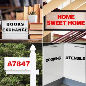 Pochoirs de <span class=keywords><strong>peinture</strong></span> <span class=keywords><strong>alphabet</strong></span> en plastique réutilisables de 2 pouces 36pcs Pochoirs de lettres et de chiffres pour le bricolage, la décoration et la <span class=keywords><strong>peinture</strong></span> murale en bois. - Product Image 6