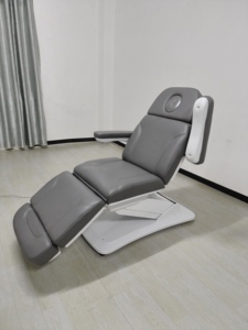 <span class=keywords><strong>Lit</strong></span> de spa facial électrique thermique moderne de luxe en PVC blanc, table d'esthéticienne en cuir synthétique et bois à acheter - Product Image 5