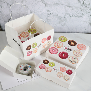 Offre Spéciale Personnalisé Imprimé Logo de Qualité Alimentaire Papier Beignet Gâteau Beignet Boîte De Boulangerie Jetables Emballage Boîte En Carton Recyclable <span class=keywords><strong>Doton</strong></span> - Product Image 3