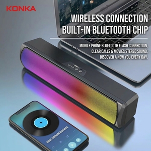 ลำโพง Konka Q4 ไร้สาย RGB สำหรับเล่นเกมส์ ออดิโอ มัลติมีเดีย เบสหนัก ขนาดเล็ก BT5.3 - Product Image 4