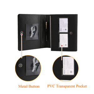 Pu <strong>Leather</strong> Car Manual Holder Car Manual <strong>Folder</strong> Vehicle <strong>Folder</strong> Made of Textile Car <strong>Documents</strong> Holder Zip Custom Logo - Product Image 2