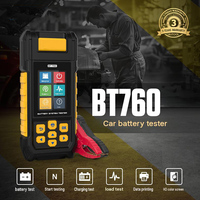 Herramienta de Diagnóstico y Análisis BT760 de 12V 24V, Probador de Baterías Universal para Automóviles/Motocicletas con Impresora