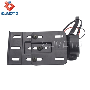 Motocicleta telescópica plegable LED Luz de montaje <span class=keywords><strong>lateral</strong></span> titular de placa de licencia para Harley Dyna Sportster 883 1200 XL 07-16 - Product Image 4