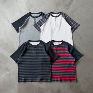 Fabricants de vêtements, chemises thermiques unisexes personnalisées, vêtements décontractés, chemises en tricot gaufré, chemises à manches courtes en tricot gaufré de style japonais pour hommes - Product Image 1