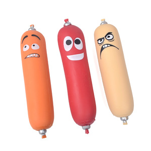 Hot Selling Novelty Memory Sand Hot Dog Pull-pull Sausage Shaped Venting Slow <b>Rebound</b> Pressure Release Toy for Kids and Adults - Product Image 5