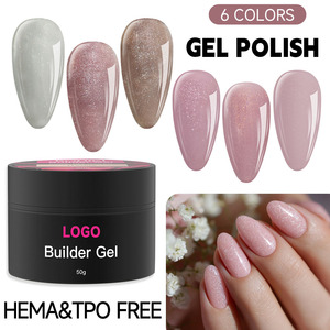 เจลต่อเล็บแบบแข็ง 50 กรัม ยี่ห้อ OEM คุณภาพสูงสุด เจลสร้างเล็บแบบ Cat Eye สำหรับมืออาชีพ เจลยูวีสำหรับต่อเล็บ เจลทาเล็บ - Product Image 1
