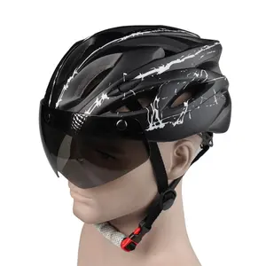 Helmet OEM ODM Magnetic Lens Helmet Bicycle Biking Kids Strong PC Shell Detachable Visor Casco For Adults Moutain Bike Helmet