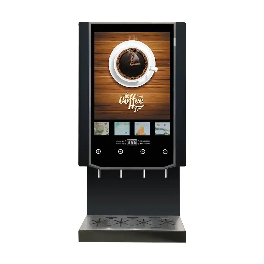 40S 4 Flavours Melk Thee Automaat Self Service Instant Koffie Machine Commerciële Kantoor/Hotel/Restaurant Gebruik