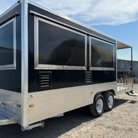 AUSTAR Camion de restauration mobile, camion de café, stand alimentaire, boutique mobile entièrement équipée, structure en aluminium et fibre de verre, résistant à la rouille