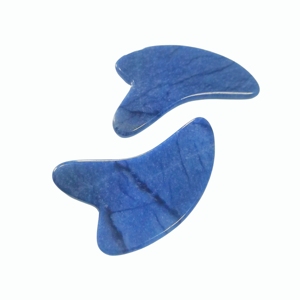 Custom Logo Blue Aventurine Face Guasha High Quality Massage scraping board for Body - Product Image 3
