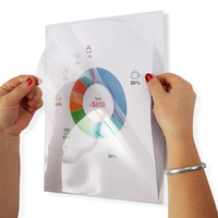 Porte-documents magnétique A4, pochette transparente en PVC, dos entièrement magnétique pour réfrigérateur, surface métallique, bureau, école