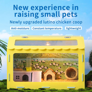 Cage à hamster colorée avec fenêtre en acrylique, petit habitat pour animaux de compagnie, maison pour hamster, cochon d'Inde, hérisson - Product Image 5