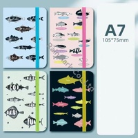 Carnet de poche miniature A7 personnalisé, couverture en papier, différents styles, pour écriture quotidienne et cadeaux, vente en gros à prix réduit