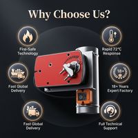 Actionneur de registre coupe-flamme et anti-fumée pour ventilation CVC, à rappel par ressort, à sécurité échappée, 24V 220V, 10Nm 15Nm 20Nm, résistant aux hautes températures 70°C 280°C