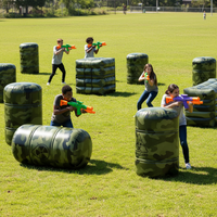 Structure gonflable de combat camouflage, barrière d'obstacles, bunker combiné, château personnalisé pour jeu CS, en PVC durable, installation facile, garantie 1 an