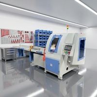 Scie à découper le bois triangulaire CNC 45 et 90 degrés pour menuisier, machine à couper en biseau carré pour le bois