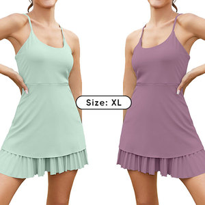 Vestido Deportivo <span class=keywords><strong>de</strong></span> Tenis para <span class=keywords><strong>Mujer</strong></span> con Shorts y Sujetador Incorporados, Vestido Atlético Plisado para Ejercicio, Vestidos <span class=keywords><strong>de</strong></span> Golf para <span class=keywords><strong>Mujer</strong></span> - Product Image 6