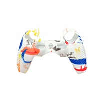 Coque de protection ergonomique en silicone multi-styles pour manette PS5 DualSense, résistante à la transpiration, avec impression par transfert d'eau