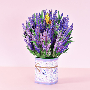 Ventes chaudes - Bouquet de fleurs 3D en papier avec carte de vœux - Product Image 4
