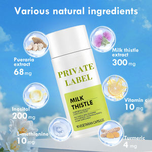 Silymarin <span class=keywords><strong>Milk</strong></span> <span class=keywords><strong>Thistle</strong></span> Extracto 300mg de vitamina C Inositol Pueraria Hígado Salud digestiva Detox Suplementos de hierbas para adultos Cápsulas - Product Image 2