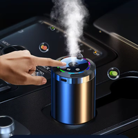 Diffuseur d'arômes de luxe pour voiture en métal, rechargeable par USB, avec éclairage d'ambiance intelligent et détection de mouvement – Nouveauté très prisée