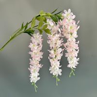 Bunga Wisteria Gantung Grosir Warna Ungu, Bunga Wisteria Buatan dari Sutra untuk Dekorasi Buket Pernikahan, Centerpieces, dan Rangkaian Bunga