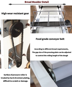 <span class=keywords><strong>Hoda</strong></span> de ectric hornear pan rodillo de la máquina de moldeo de masa formando horno eléctrico para tostadas de pan moulder de la máquina - Product Image 6