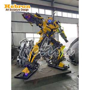 Statue de Robot Géant Transformable en Métal pour Voiture, Grande Taille, en Acier Inoxydable, <span class=keywords><strong>Optimus</strong></span> <span class=keywords><strong>Prime</strong></span>, Personnage de Film - Product Image 3