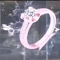 Écran LED HD en verre pour intérieur, panneau d'affichage numérique P3.91 7.82, 1000x500mm, écran transparent pour centres commerciaux, magasins de détail