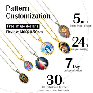 GIVELUCK kalung perawan Mary, jimat perawan Mary liontin agama Katolik foto liontin Gambar - Product Image 3