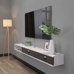 Floating TV Shelf,<strong>Wall</strong> <strong>Mounted</strong> Floating TV Stand <strong>Unit</strong> Me Dia Console <strong>Wall</strong> TV Console Cabinet <strong>Media</strong> - Product Image 5