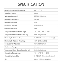 Tuya Smart WiFi capteur de température d'humidité du sol à énergie solaire hygromètre sans fil pour jardin pelouse ferme Smart Life IoT Solution