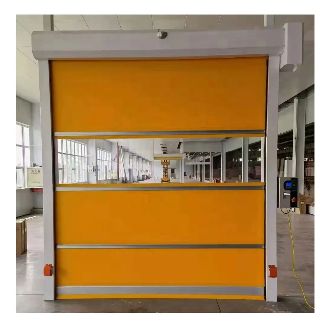 Porte industrielle enroulable à grande vitesse en PVC Capteur radar Portes rapides en plastique avec volet roulant Certifiée CE Porte roulante rapide pas chère