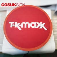 COSUN lite boîte éclairage signe pour extérieur double face rond signe mural boîte à lumière signe
