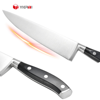 Ensemble de couteaux de cuisine en acier inoxydable pour chef, 3 pièces, logo personnalisé, 5Cr15Mov, haute teneur en carbone, avec manche en ABS et boîte cadeau noire, vente en gros
