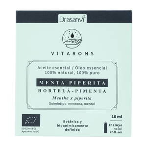 Vitaroms Drasanvi 10ml Aceite Esencial de Menta Orgánico de Grado Terapéutico, Aceites Hidratantes de Lavanda y Aceite de Árbol de Té, MOQ 1L - Product Image 1