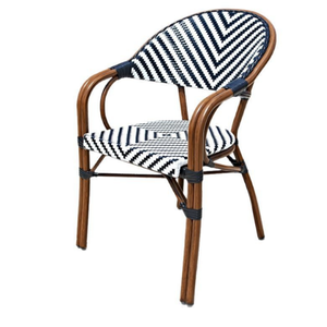 Muebles de Jardín para Patio, Silla de Bistró Moderna de Ratán Ligero, Sillas de Comedor Estilo Café París con Reposabrazos para Sala de Estar - Product Image 3