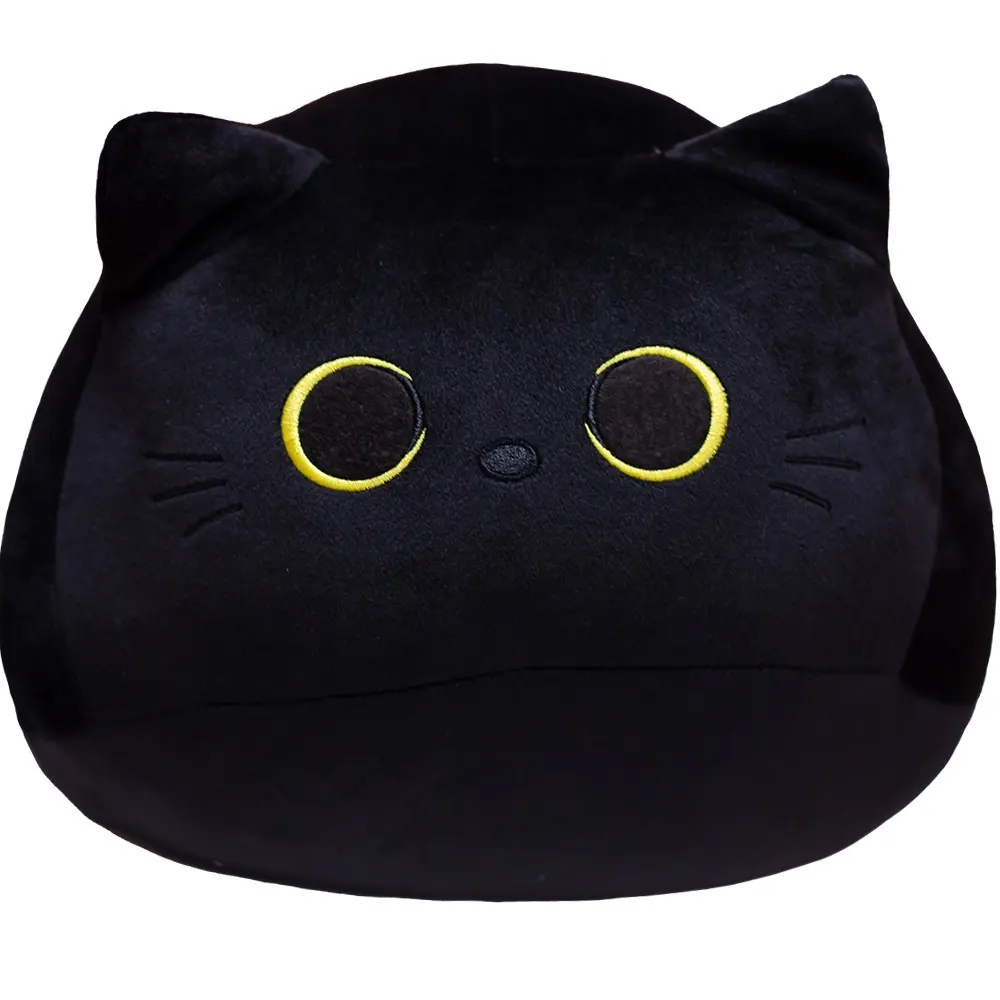 Grosir Logo Kustom Boneka Binatang Boneka Plushie Oem Lucu Kucing Gemuk Lembut Bantal Mainan Mewah untuk Memeluk Tidur